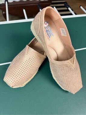 BOBS from Skechers Peach Slip-On Perforated Espadrilles